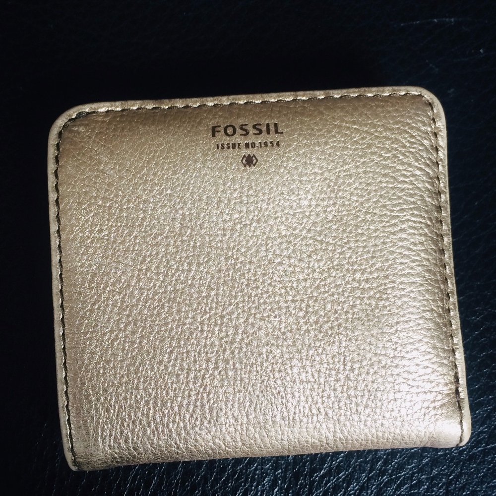 Fossil Gold Bifold Wallet